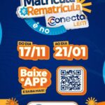 Matrículas, rematrículas e transferências escolares são feitas pelo Aplicativo Conecta LEM