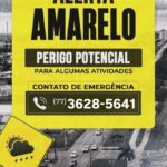 Alerta Amarelo de Chuvas Intensas é emitido para Luís Eduardo Magalhães