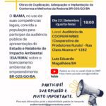 Audiência pública sobre obras de duplicação da BR-020 será realizada em Luís Eduardo Magalhães