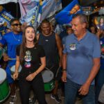 Cinthya Marabá e Zito Barbosa fazem grande caminhada em Barreiras