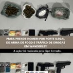 CIPE CERRADO PRENDE HOMEM POR PORTE ILEGAL DE ARMA DE FOGO E TRÁFICO DE DROGAS EM WANDERLEY
