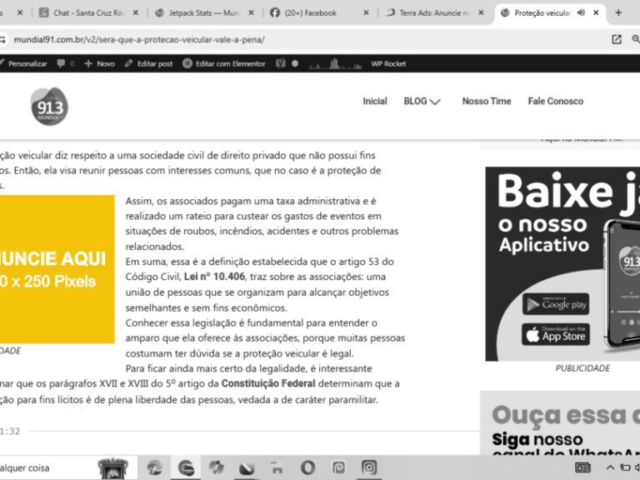 Disponível entre o texto da notícia