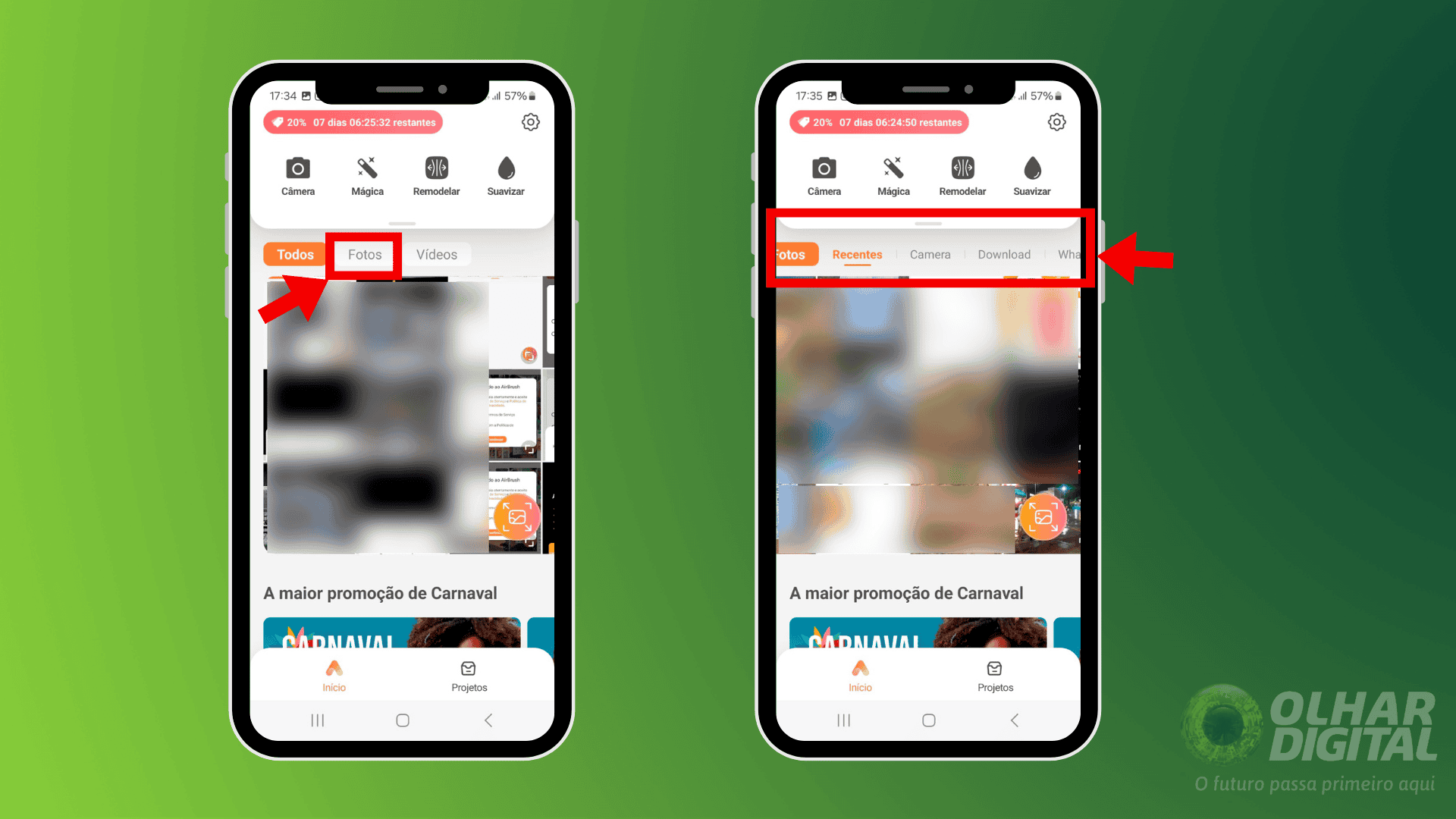 Passo 5 para usar o AirBrush