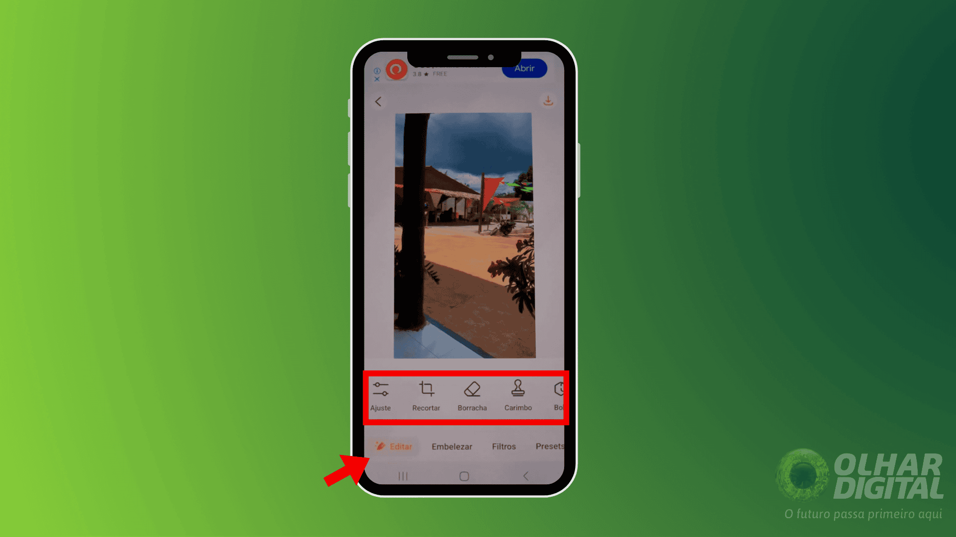 Passo 6 para usar o AirBrush