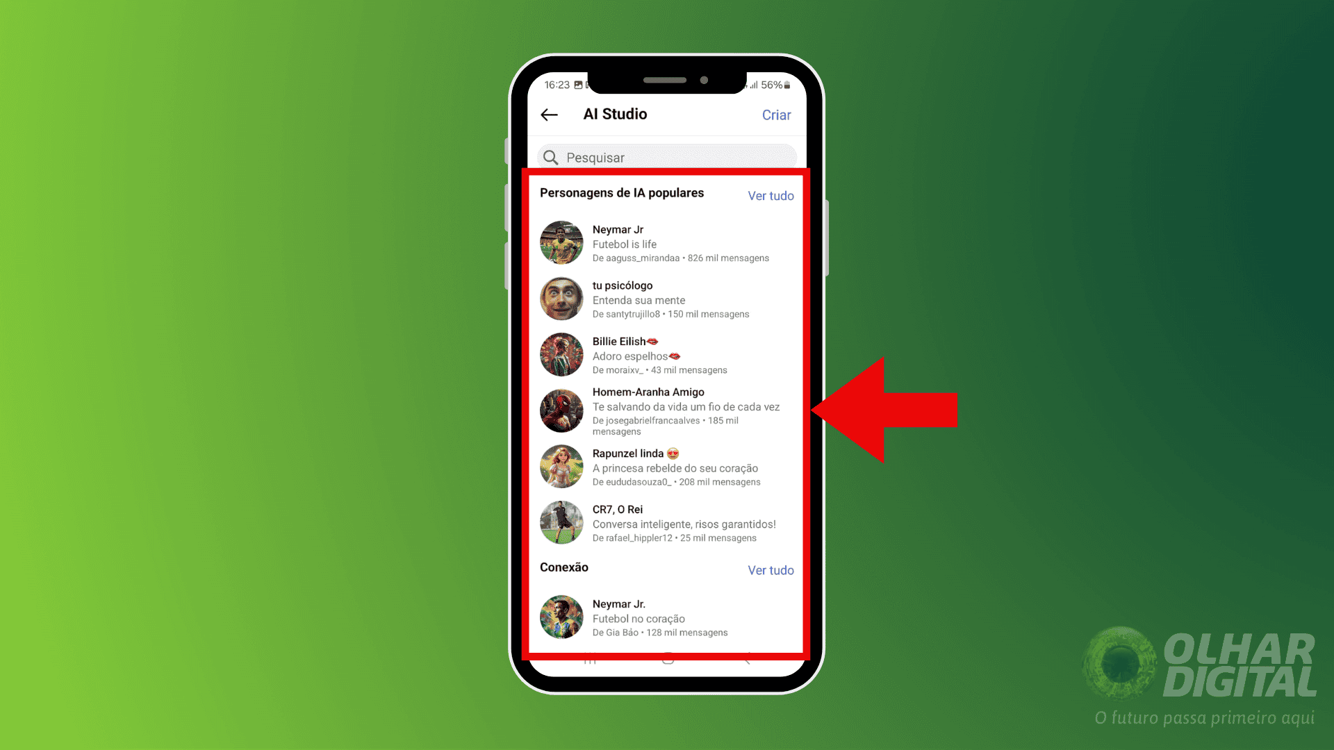 IAs criadas no Meta AI Studio