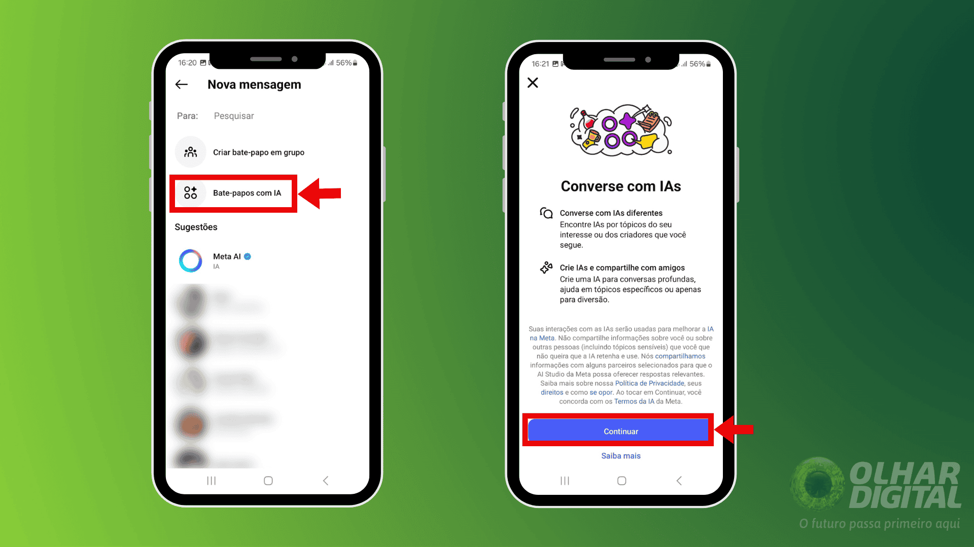 Segundo passo para criar uma IA pelo Meta AI Studio