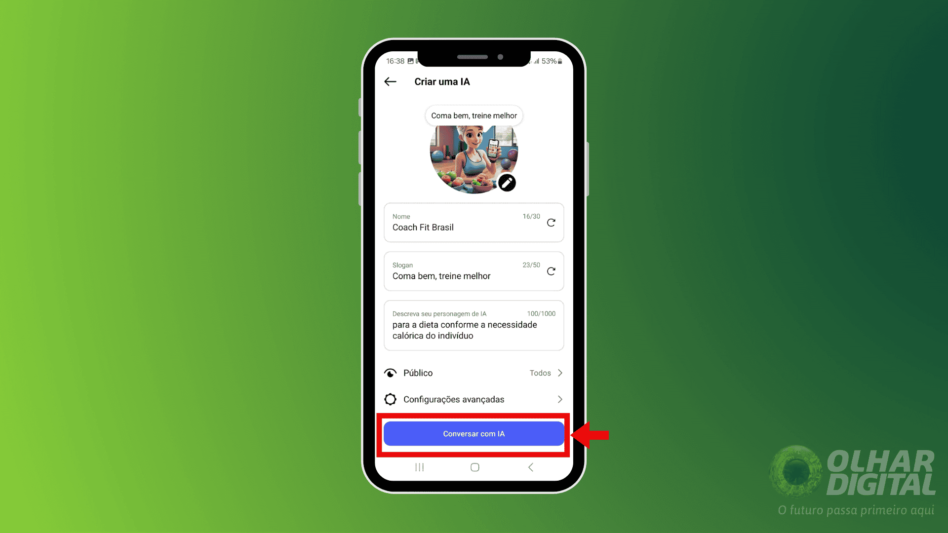 Sétimo passo para criar uma IA pelo Meta AI Studio