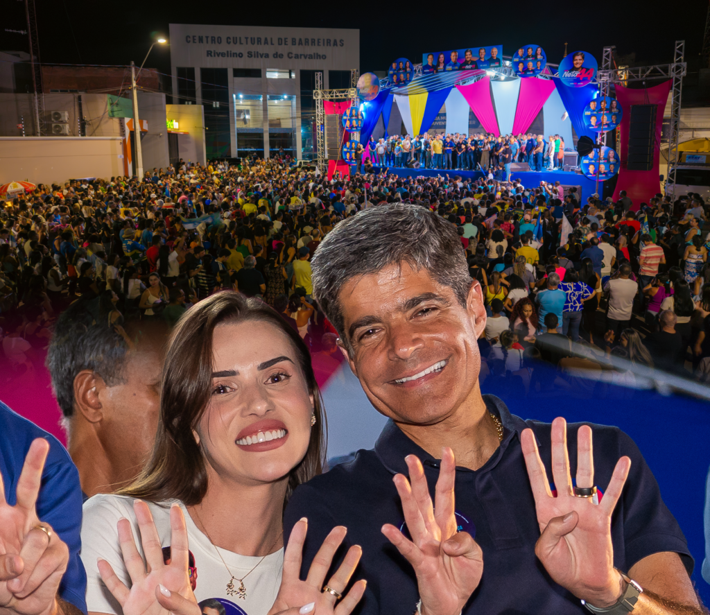 ACM Neto, Zito Barbosa e Cinthya Marabá lotam praça em Barreiras