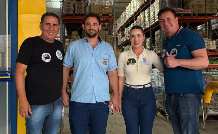 Cinthya Marabá cumpre agenda empresarial com Ditinho AviVip em Luís Eduardo Magalhães
