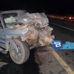 Homem fica ferido após acidente entre caminhonete e caminhão na BR-020 entre LEM e Roda Velha